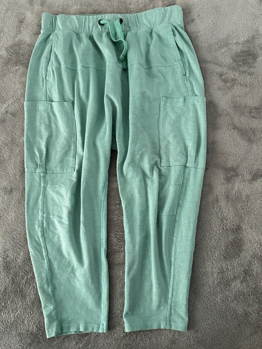 Free People Movement Drop Crotch Harem Pants Women's LARGE Green